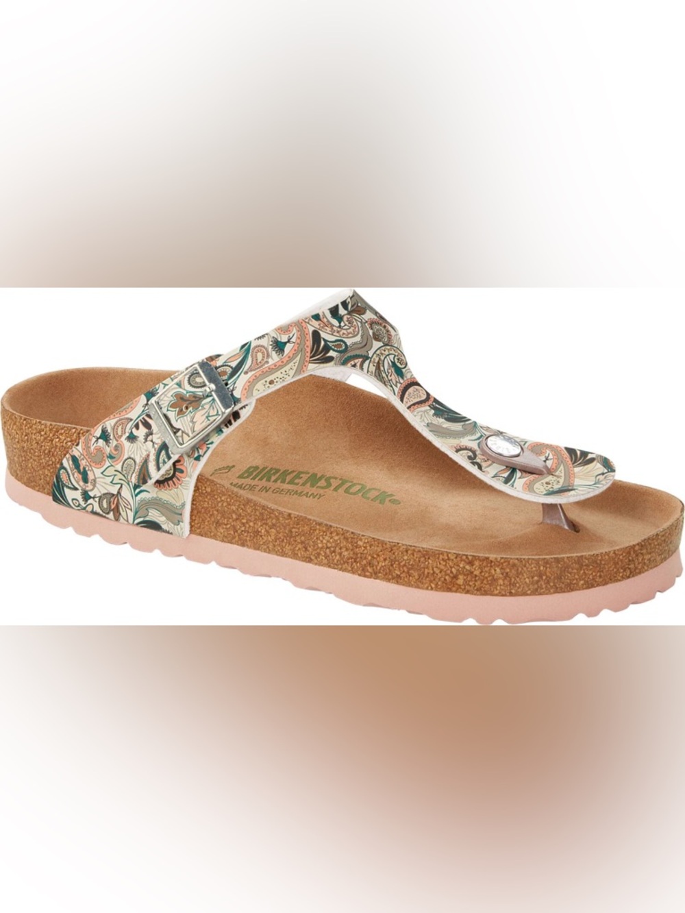 Birkenstock Vegan Gizeh Paisley Printed Bohemian Granola Girl Festival Sandals.